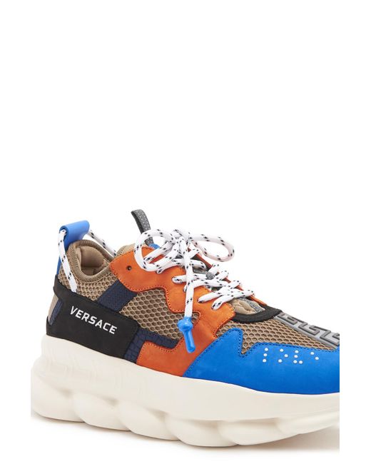 Versace Chain Reaction Trainers in Orange/Blue/Black (Blue) for Men - Lyst