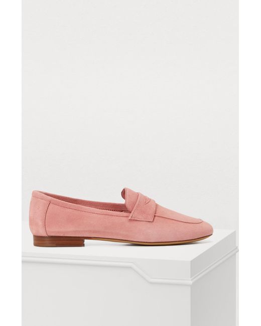 Mansur Gavriel Pink Leather Loafers