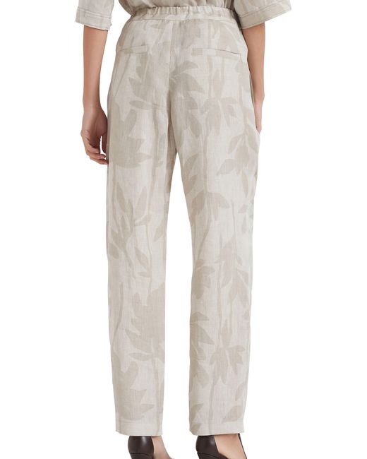Pantalon fuselé à fleurs en jacquard Brunello Cucinelli en coloris White