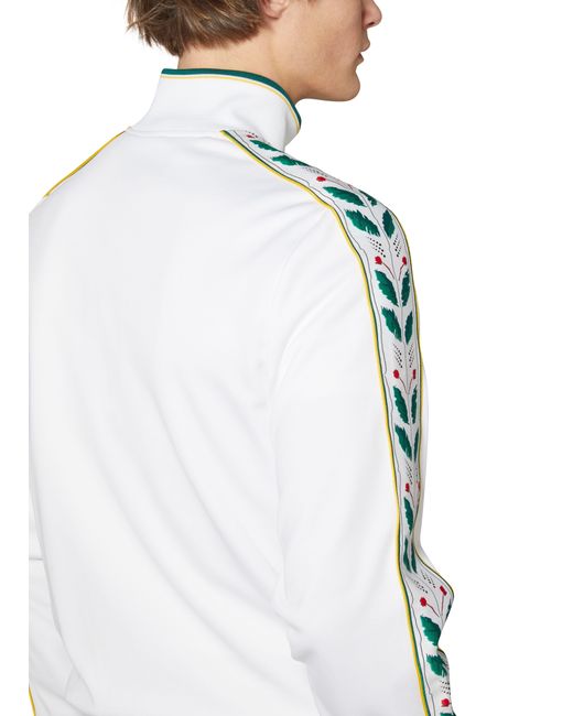 Casablancabrand White Laurel Track Jacket for men