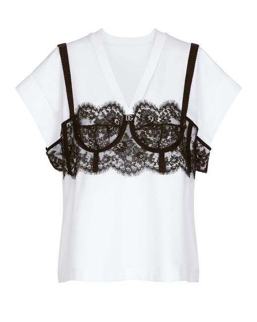 Dolce & Gabbana Black Jersey-T-Shirt
