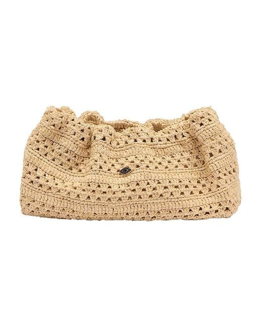 Ba&sh Black T June Raffia Bag