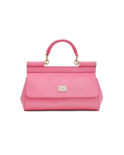 Dolce & Gabbana Pink Sicily Small Leather Bag