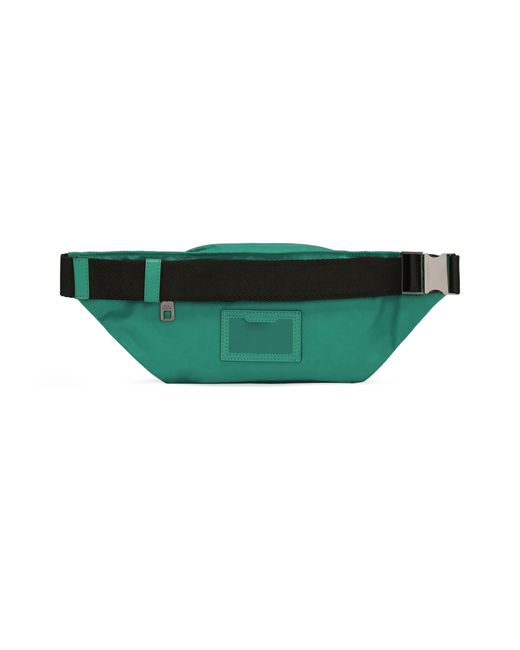 Dolce & Gabbana Green Small Belt Bag With Rubberized Logo for men