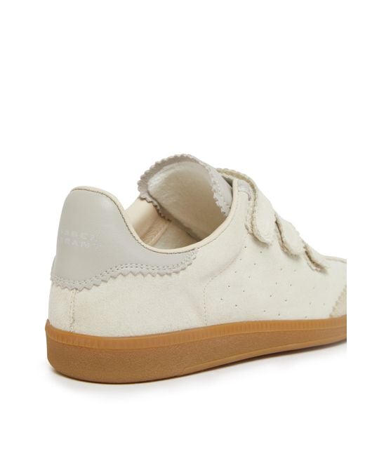 Isabel Marant White Beth Panelled Suede Sneakers