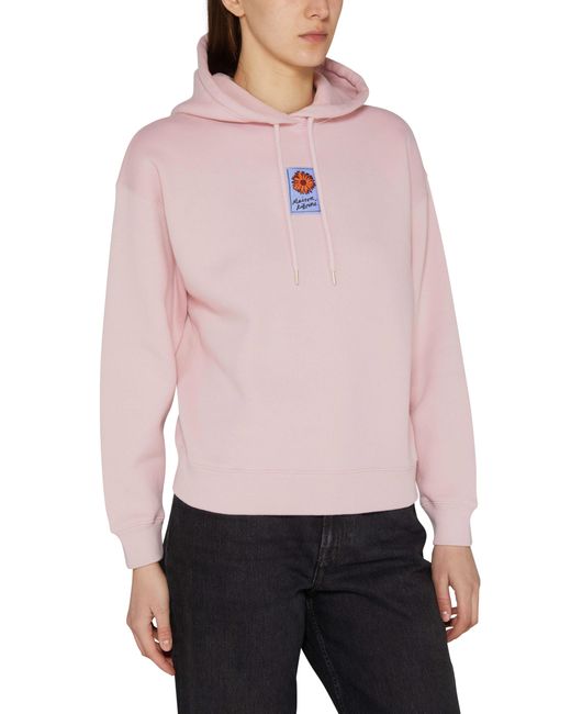 Maison Kitsuné Pink Floating Flower Hooded Sweatshirt