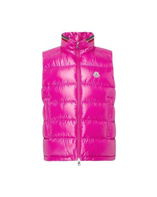 Pink sleeveless deals puffer jacket