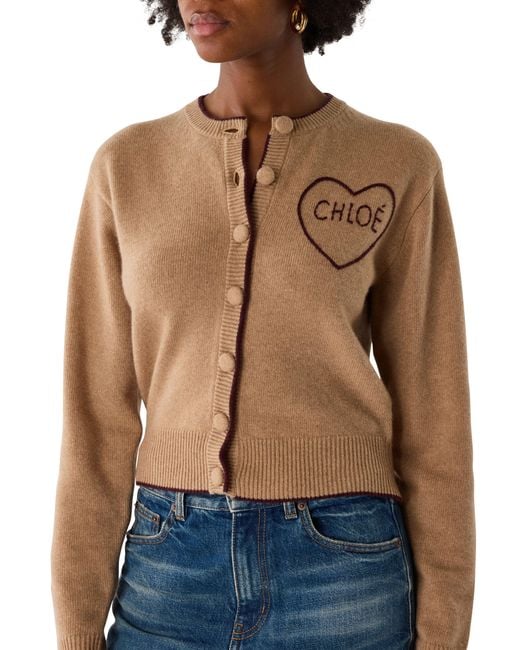 Chloé Brown Buttoned Cardigan