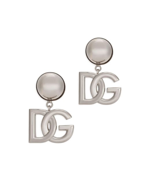 Dolce & Gabbana Black Ohrclips mit DG-Logo
