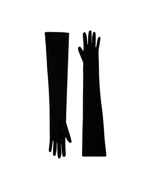 Dolce & Gabbana Black Full-finger Jersey Long Gloves