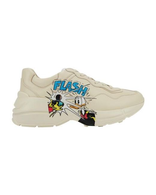 Gucci White Disney X Donald Duck Rhyton Sneaker