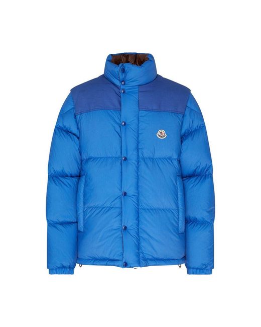 Moncler Blue Reversible Down Puffer Jacket for men