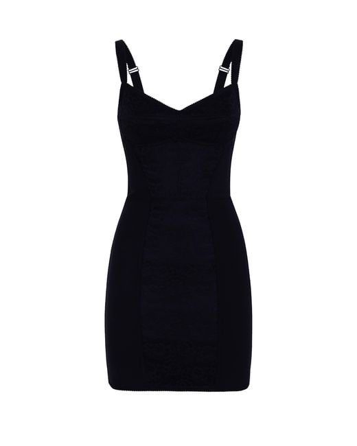 Dolce & Gabbana Black Corset-style Slip Dress