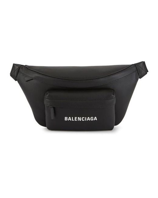 Balenciaga Everyday Leather Belt Bag In Black For Men Save 41 Lyst