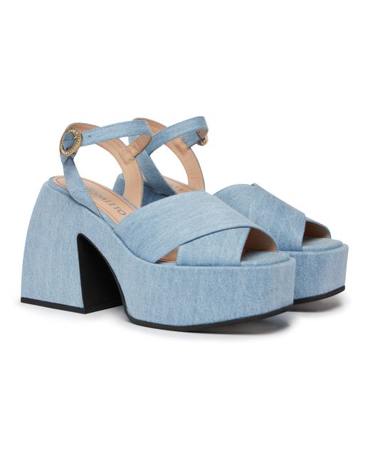 NODALETO Blue Bulla Joni High-Heeled Sandals