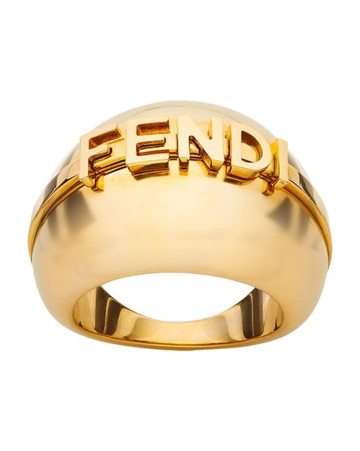 Fendi Metallic Graphy Ring