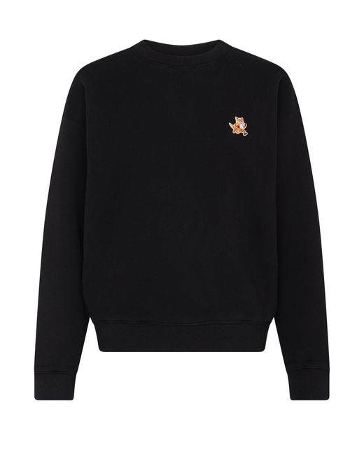 Maison Kitsuné Black Speedy Fox Comfortable Sweatshirt