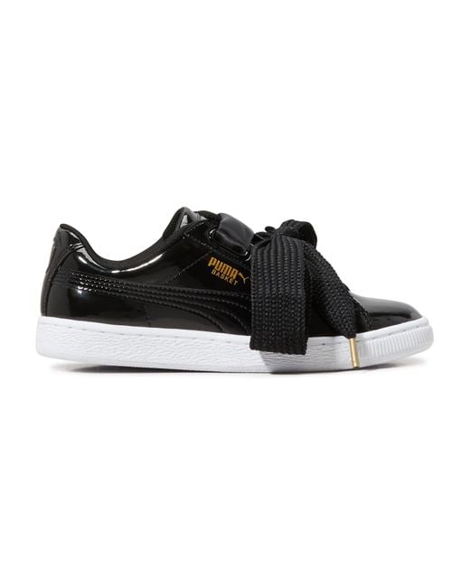 puma suede heart black