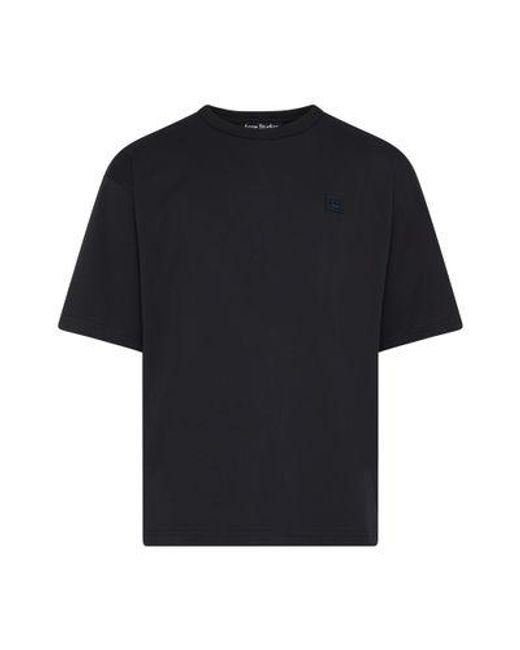 Acne Black Short Sleeved T-shirt for men