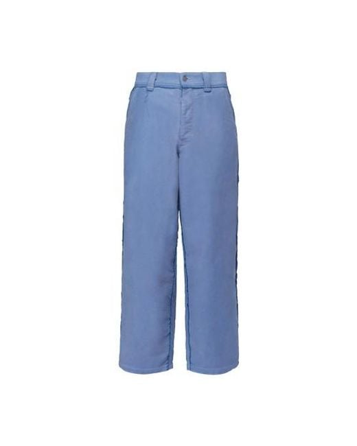Maison Margiela Blue Worker's Moleskin Pants for men