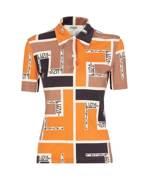 Fendi Orange Slim-Fit T-Shirt