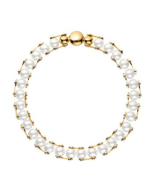Louis Vuitton Metallic Lv Speedy Pearls One Rank Necklace