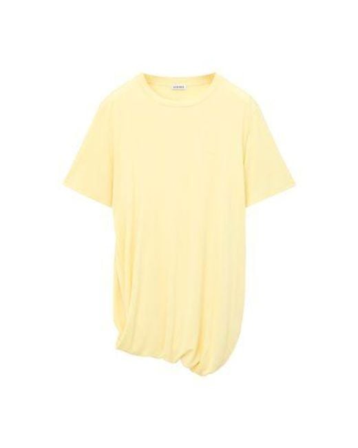 Loewe Yellow Draped Viscose Top
