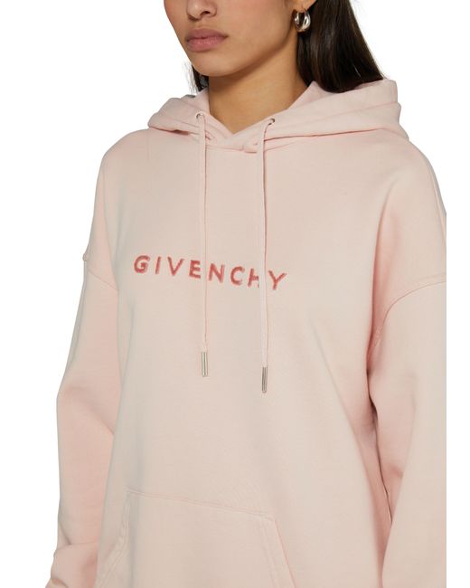 Sweatshirt à capuche oversized Givenchy en coloris Pink