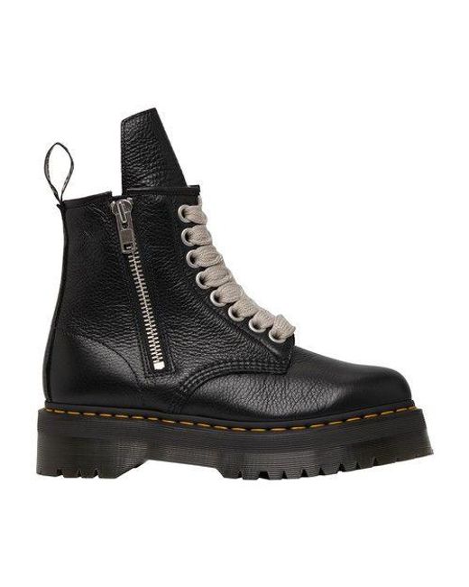 Rick Owens X Doc Martens - Quad Sole Jumbo Lace Boots in Black for Men ...