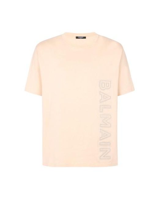 Balmain Natural Embossed T-shirt for men