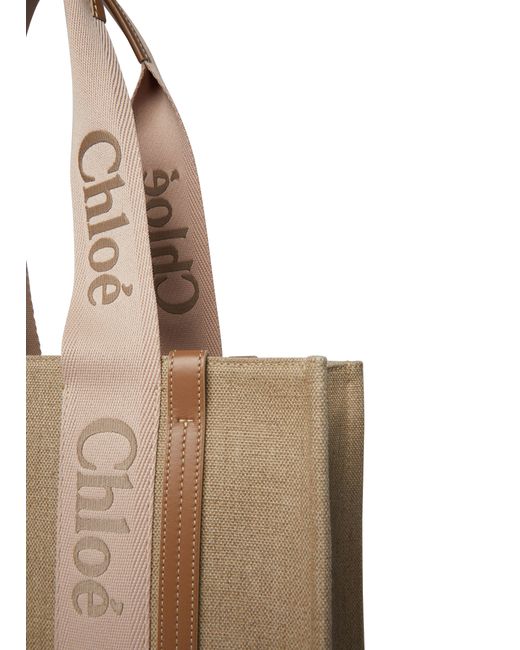 Chloé Natural Woody Medium Tote Bag