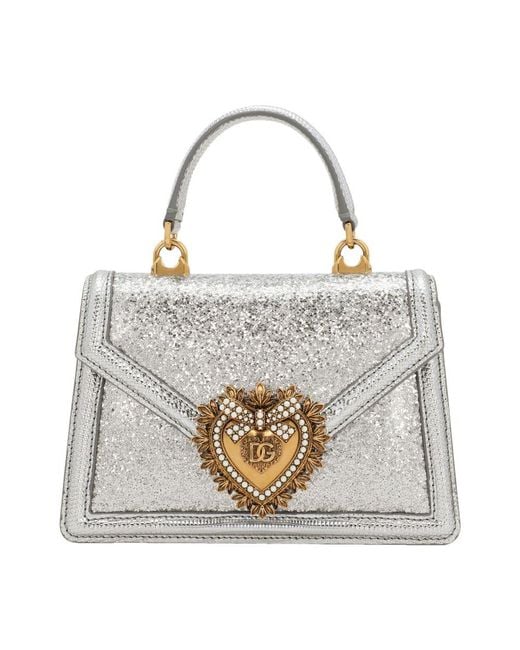 Dolce & Gabbana Gray Small Devotion Top-handle Bag