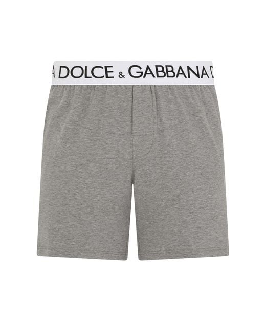 Dolce & Gabbana Gray Two-Way Stretch Cotton Boxer Shorts for men