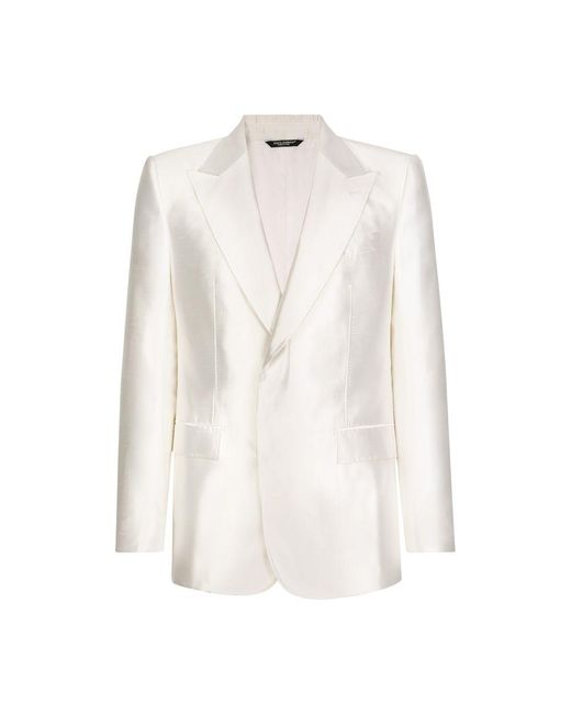 Dolce & Gabbana White Single-breasted Jacket for men