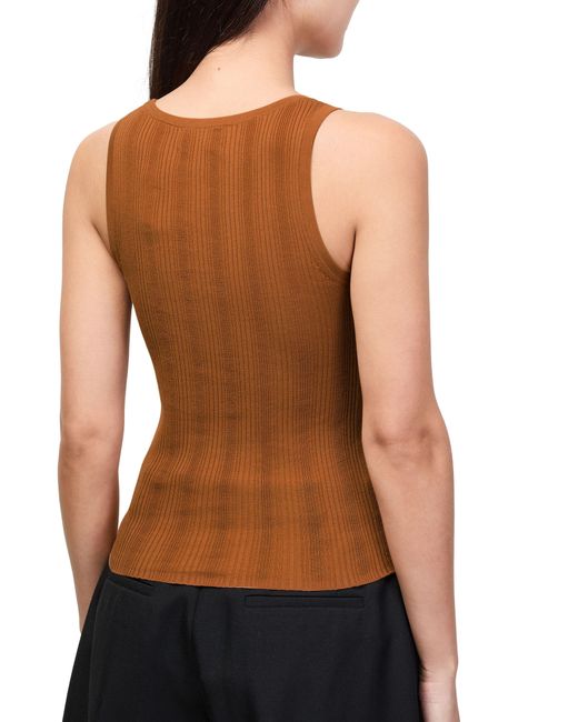 Bompard Brown Ribbed Tank Top