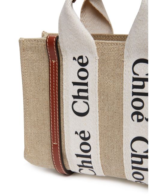 Chloé Brown Woody Mini Tote Bag