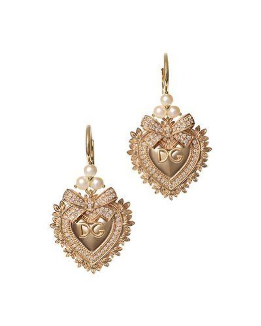 Dolce & Gabbana Metallic Devotion Earrings