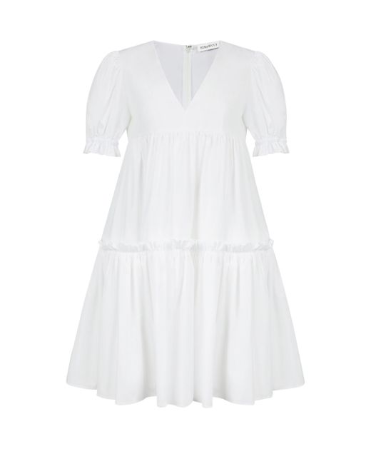 Robe babydoll en popeline Nina Ricci en coloris White