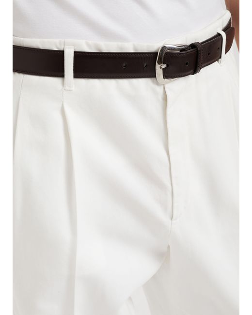 Pantalon en gabardine Brunello Cucinelli pour homme en coloris White