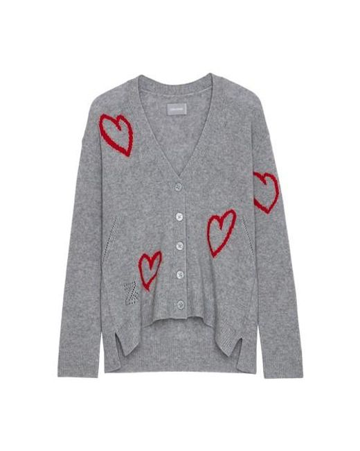 Zadig & Voltaire Mirka Cashmere Cardigan in Grey Lyst UK