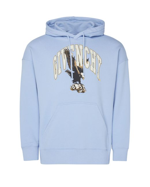 Givenchy Blue Hoodie Slim for men