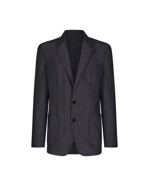 Dolce & Gabbana Blue Virgin Wool Portofino-fit Jacket for men