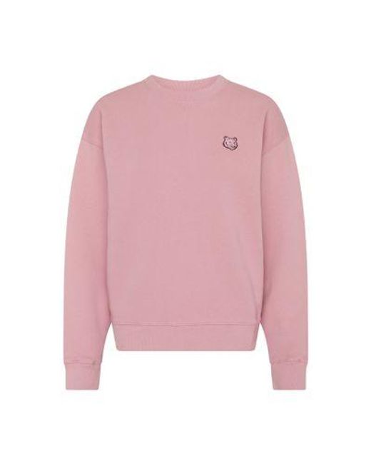 Maison Kitsuné Pink Bold Fox Head Patch Comfort Sweatshirt