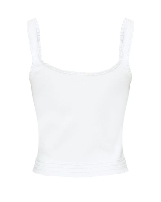 Chloé White Cropped Vest Top