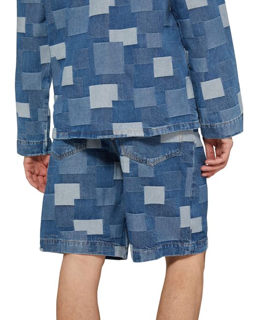 A.P.C. Blue Helio Shorts for men
