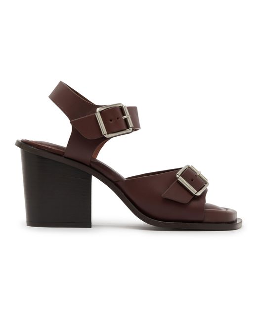 Lemaire Brown Square-Heeled Sandals
