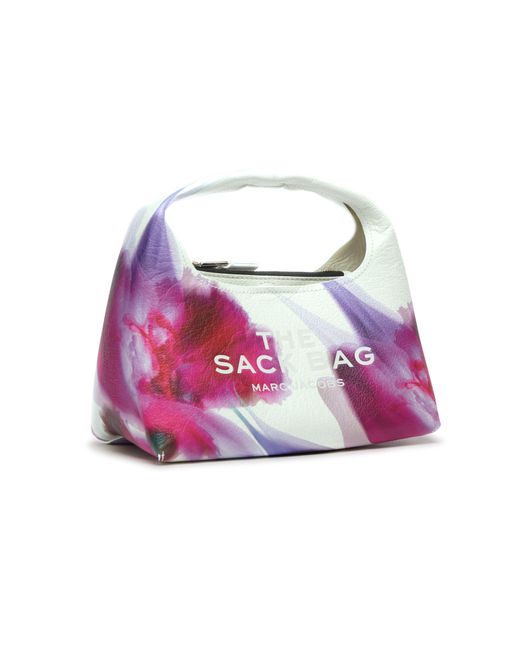 Marc Jacobs Pink The Future Floral Mini-Sacktasche aus Leder