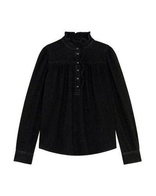 Ba&sh Black Milac Shirt