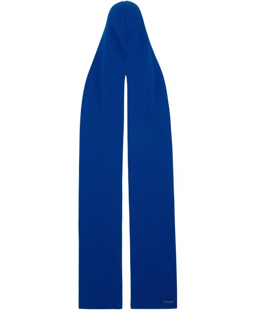 Tom Ford Blue Soft Cashmere Hooded Scarf