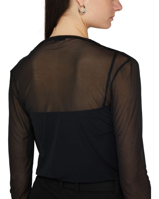 Blouse drapée en jersey Givenchy en coloris Black